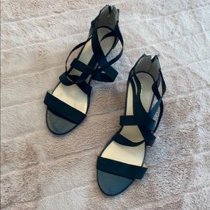 Black summer wedges